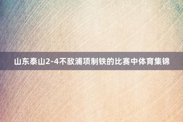 山东泰山2-4不敌浦项制铁的比赛中体育集锦