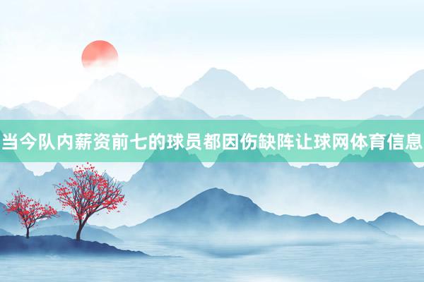 当今队内薪资前七的球员都因伤缺阵让球网体育信息
