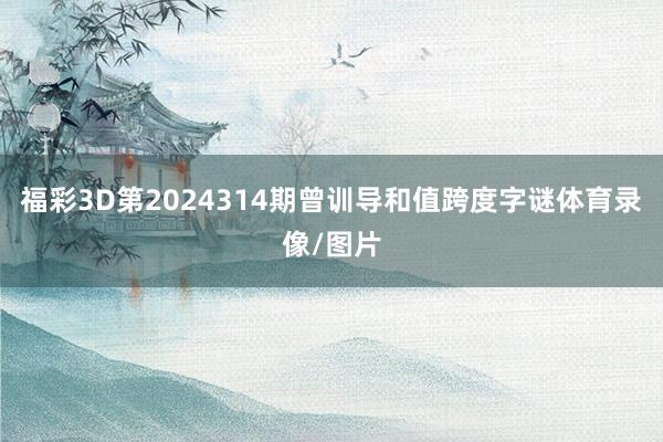 福彩3D第2024314期曾训导和值跨度字谜体育录像/图片