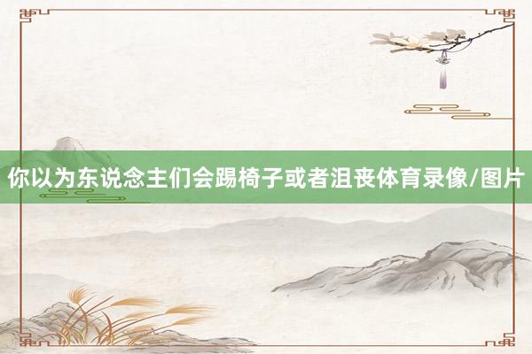 你以为东说念主们会踢椅子或者沮丧体育录像/图片
