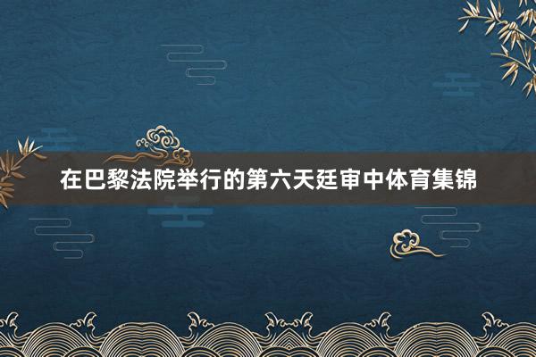 在巴黎法院举行的第六天廷审中体育集锦