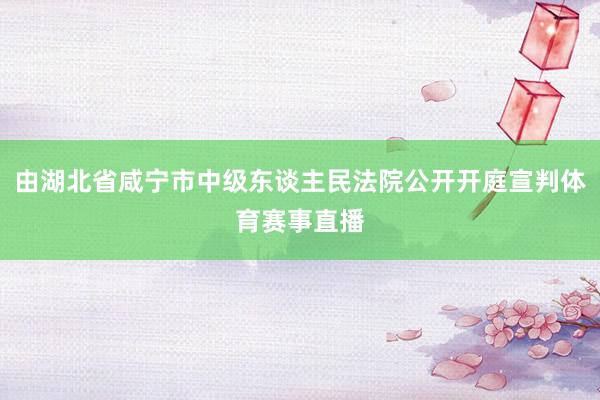 由湖北省咸宁市中级东谈主民法院公开开庭宣判体育赛事直播