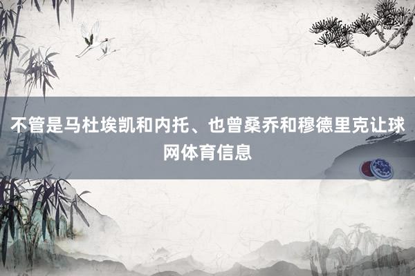 不管是马杜埃凯和内托、也曾桑乔和穆德里克让球网体育信息