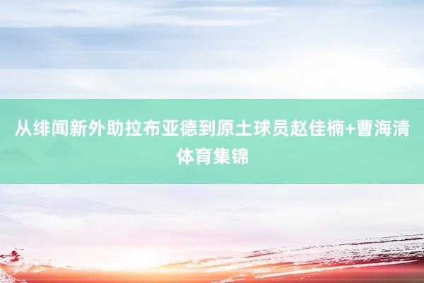 从绯闻新外助拉布亚德到原土球员赵佳楠+曹海清体育集锦