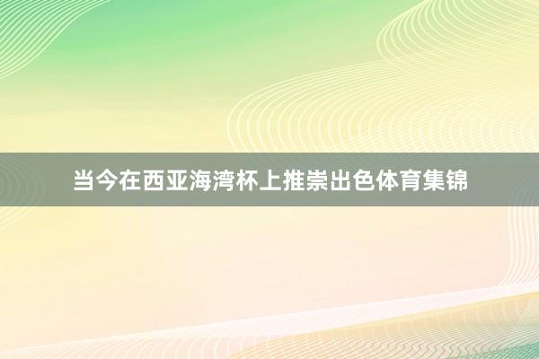 当今在西亚海湾杯上推崇出色体育集锦