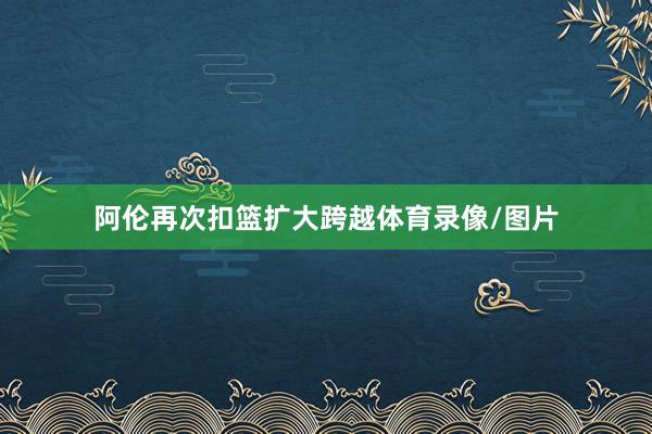 阿伦再次扣篮扩大跨越体育录像/图片
