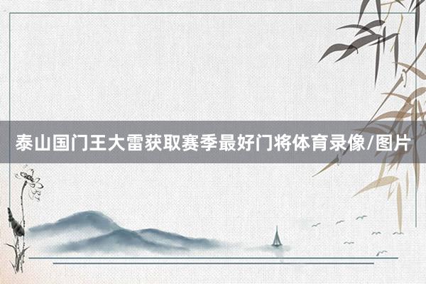 泰山国门王大雷获取赛季最好门将体育录像/图片