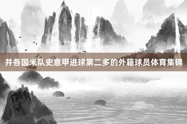并各国米队史意甲进球第二多的外籍球员体育集锦