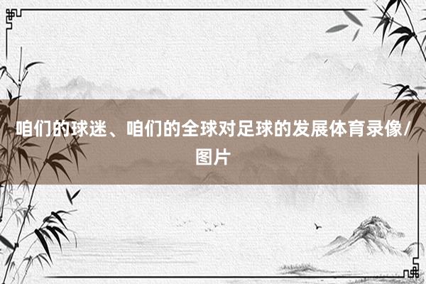 咱们的球迷、咱们的全球对足球的发展体育录像/图片