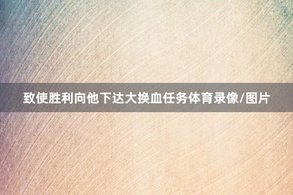 致使胜利向他下达大换血任务体育录像/图片