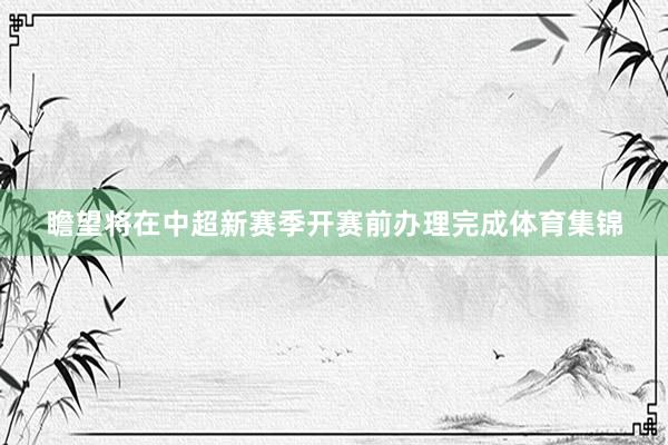 瞻望将在中超新赛季开赛前办理完成体育集锦