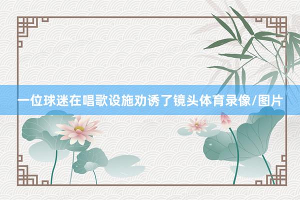一位球迷在唱歌设施劝诱了镜头体育录像/图片