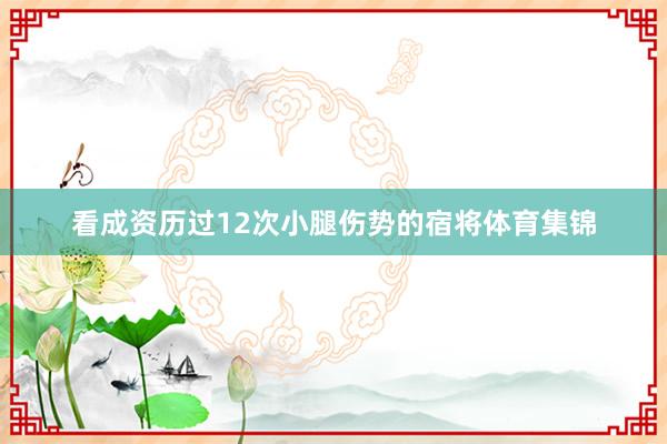 看成资历过12次小腿伤势的宿将体育集锦