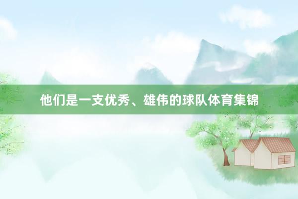 他们是一支优秀、雄伟的球队体育集锦