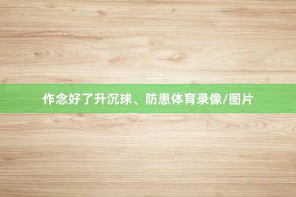 作念好了升沉球、防患体育录像/图片