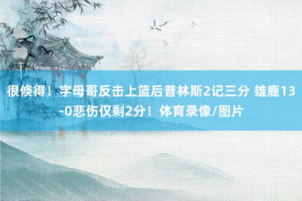 很倏得！字母哥反击上篮后普林斯2记三分 雄鹿13-0悲伤仅剩2分！体育录像/图片