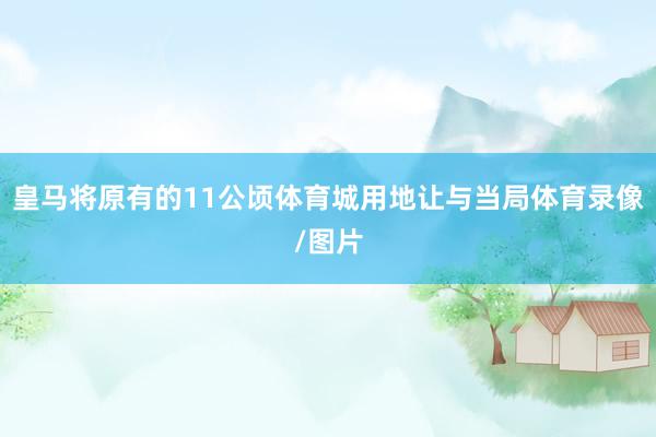 皇马将原有的11公顷体育城用地让与当局体育录像/图片