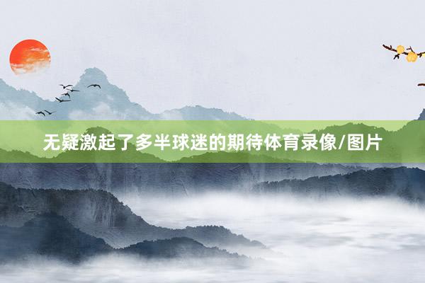 无疑激起了多半球迷的期待体育录像/图片