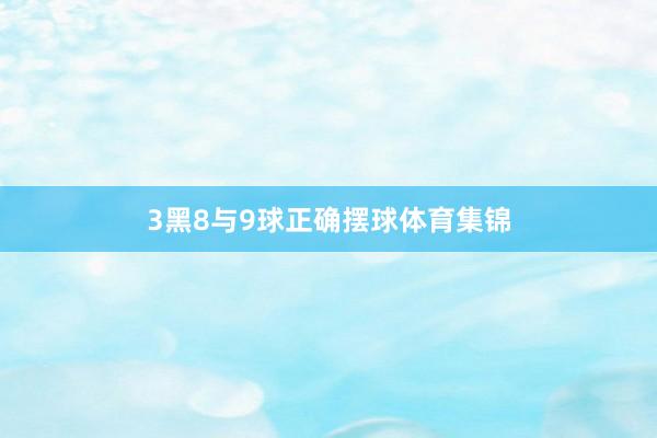 3黑8与9球正确摆球体育集锦