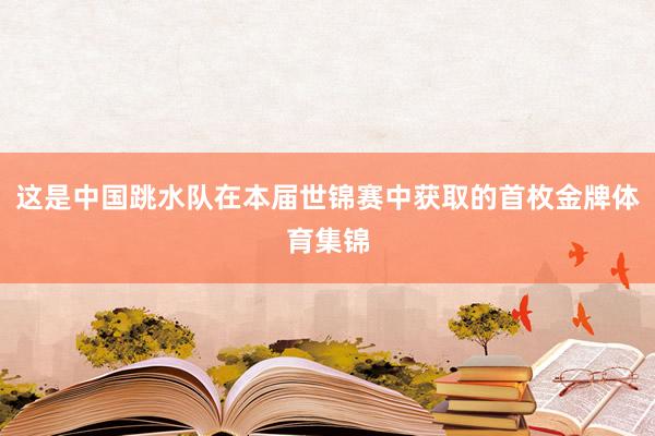 这是中国跳水队在本届世锦赛中获取的首枚金牌体育集锦
