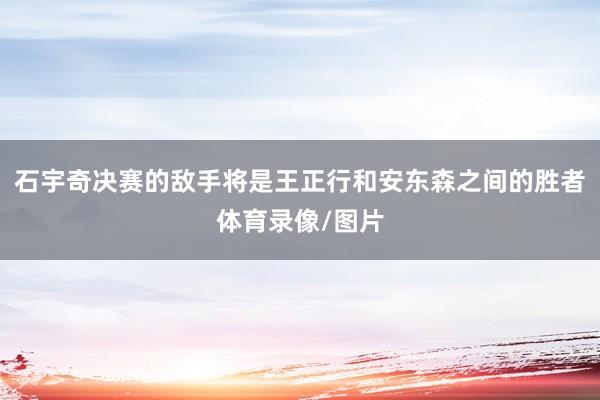 石宇奇决赛的敌手将是王正行和安东森之间的胜者体育录像/图片