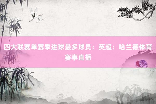 四大联赛单赛季进球最多球员：英超：哈兰德体育赛事直播