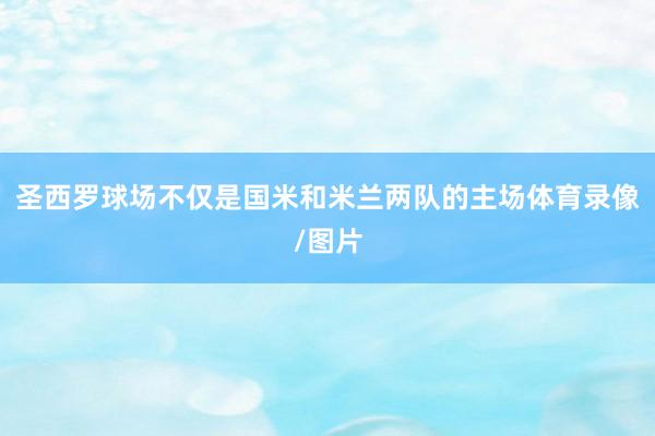 圣西罗球场不仅是国米和米兰两队的主场体育录像/图片