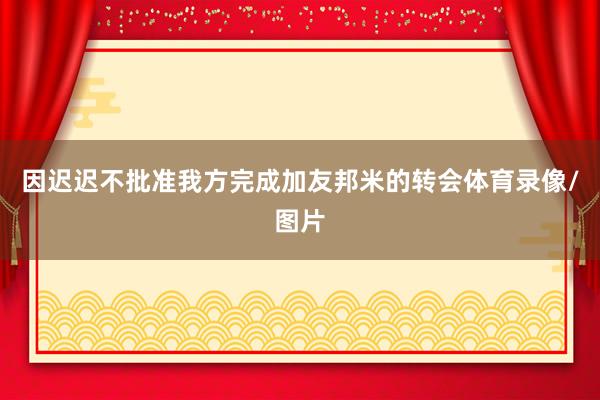 因迟迟不批准我方完成加友邦米的转会体育录像/图片