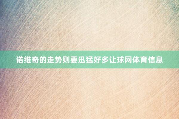 诺维奇的走势则要迅猛好多让球网体育信息