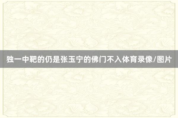 独一中靶的仍是张玉宁的佛门不入体育录像/图片