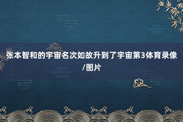 张本智和的宇宙名次如故升到了宇宙第3体育录像/图片