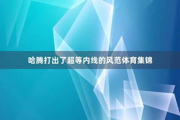哈腾打出了超等内线的风范体育集锦