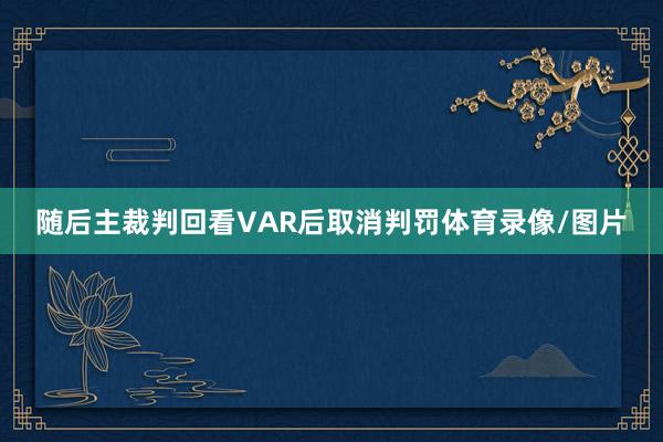 随后主裁判回看VAR后取消判罚体育录像/图片