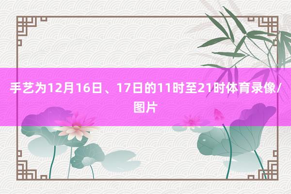 手艺为12月16日、17日的11时至21时体育录像/图片