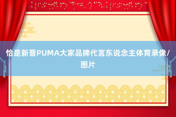 恰是新晋PUMA大家品牌代言东说念主体育录像/图片