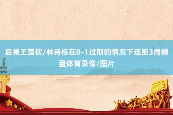 后果王楚钦/林诗栋在0-1过期的情况下连扳3局翻盘体育录像/图片