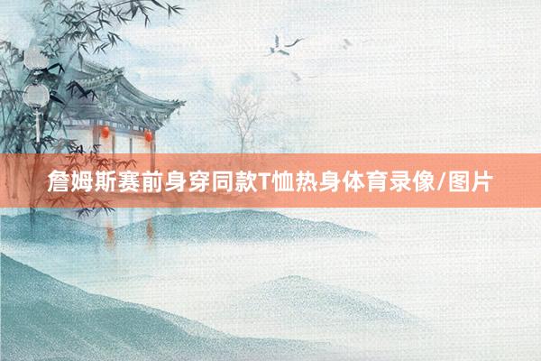詹姆斯赛前身穿同款T恤热身体育录像/图片