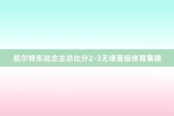 凯尔特东说念主总比分2-3无缘晋级体育集锦