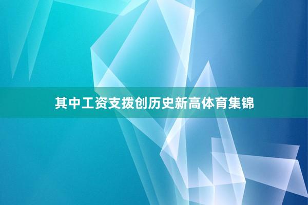 其中工资支拨创历史新高体育集锦