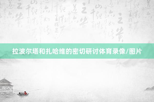拉波尔塔和扎哈维的密切研讨体育录像/图片