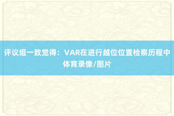 评议组一致觉得：VAR在进行越位位置检察历程中体育录像/图片