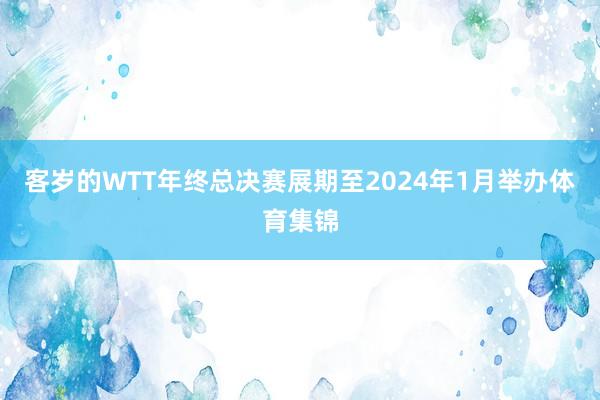 客岁的WTT年终总决赛展期至2024年1月举办体育集锦