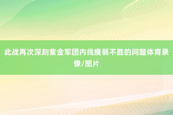 此战再次深刻紫金军团内线瘦弱不胜的问题体育录像/图片