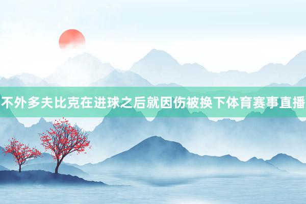 不外多夫比克在进球之后就因伤被换下体育赛事直播