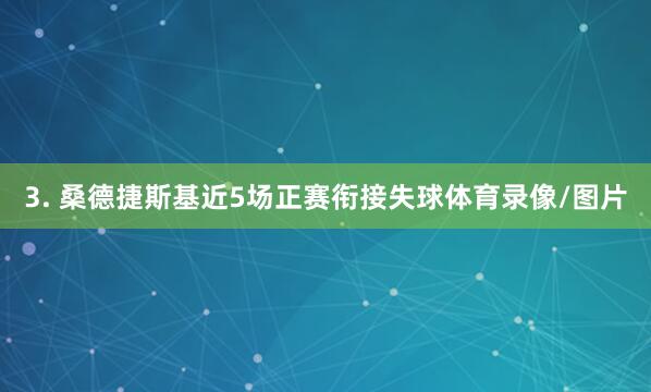 3. 桑德捷斯基近5场正赛衔接失球体育录像/图片