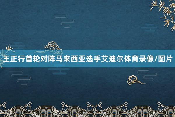 王正行首轮对阵马来西亚选手艾迪尔体育录像/图片