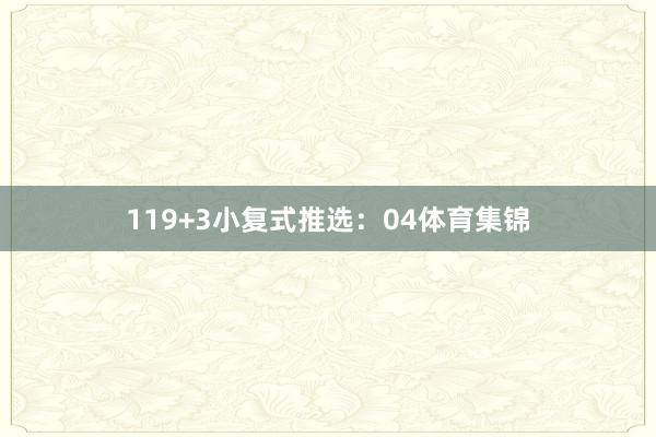 11　　9+3小复式推选：04体育集锦