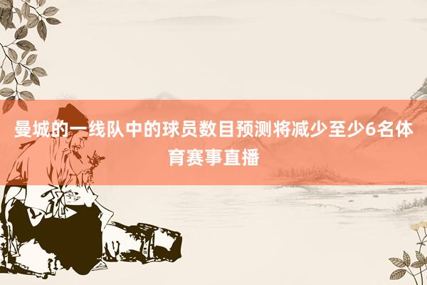 曼城的一线队中的球员数目预测将减少至少6名体育赛事直播