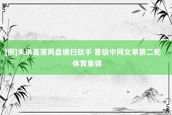 [图]朱琳直落两盘横扫敌手 晋级中网女单第二轮    体育集锦