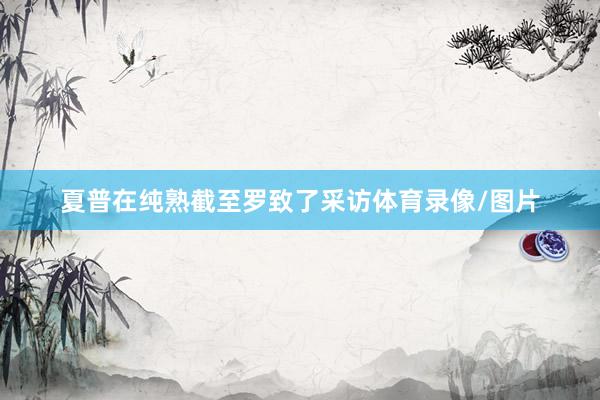 夏普在纯熟截至罗致了采访体育录像/图片